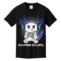 Axolotl Playing Console Video Games Gamesolotl Gaming Kids T-Shirt
