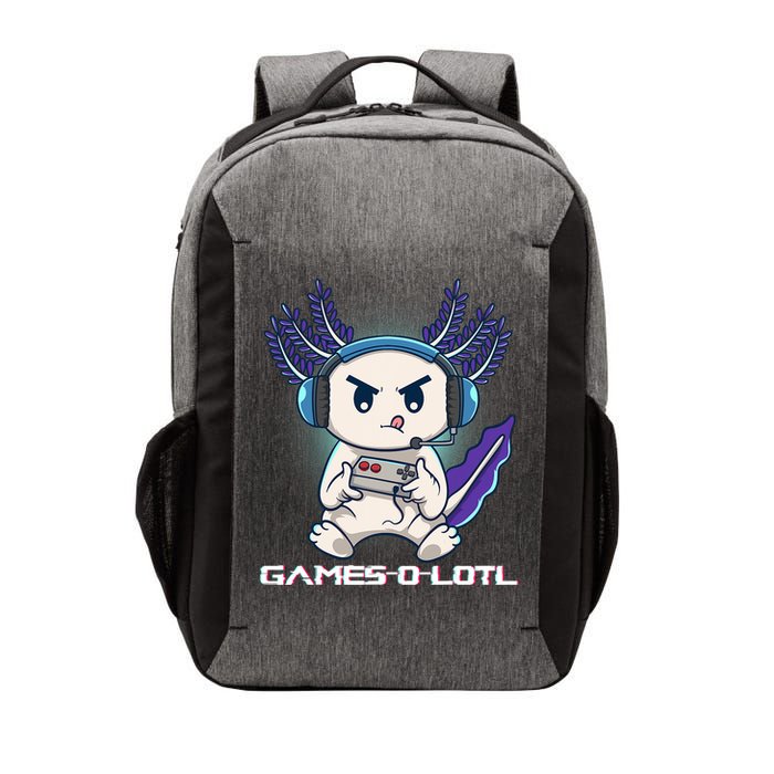 Axolotl Playing Console Video Games Gamesolotl Gaming Vector Backpack