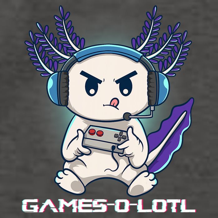 Axolotl Playing Console Video Games Gamesolotl Gaming Vector Backpack