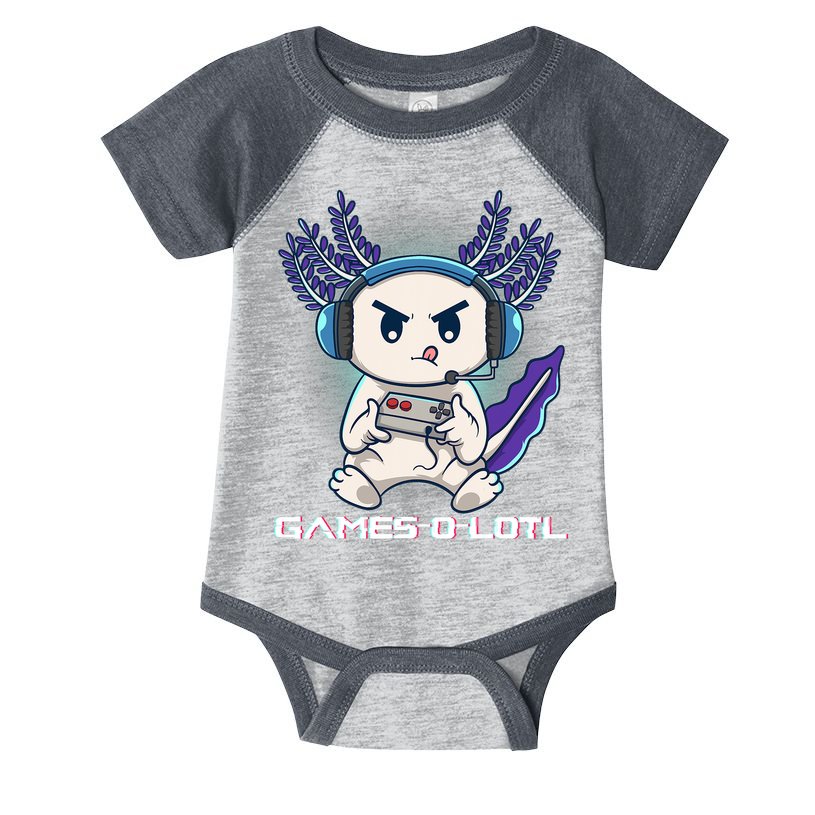 Axolotl Playing Console Video Games Gamesolotl Gaming Infant Baby Jersey Bodysuit