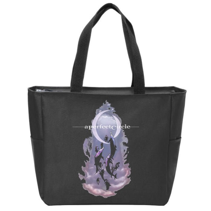 A Perfect Circle Thanks For All The Fish Zip Tote Bag