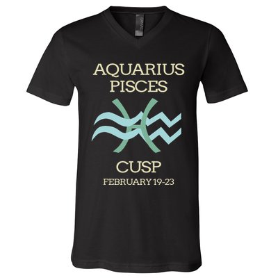 Aquarius Pisces Cusp Zodiac Horoscope V-Neck T-Shirt