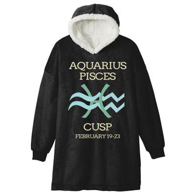 Aquarius Pisces Cusp Zodiac Horoscope Hooded Wearable Blanket