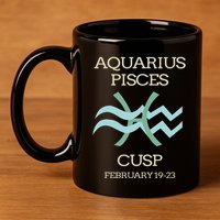 Aquarius Pisces Cusp Zodiac Horoscope 11oz C Handle Ceramic Mug