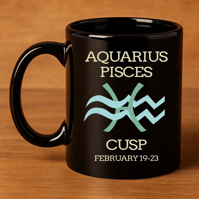 Aquarius Pisces Cusp Zodiac Horoscope 11oz C Handle Ceramic Mug