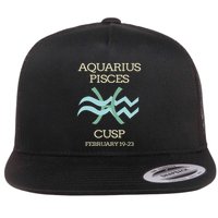 Aquarius Pisces Cusp Zodiac Horoscope Flat Bill Trucker Hat