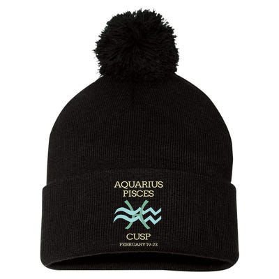 Aquarius Pisces Cusp Zodiac Horoscope Pom Pom 12in Knit Beanie