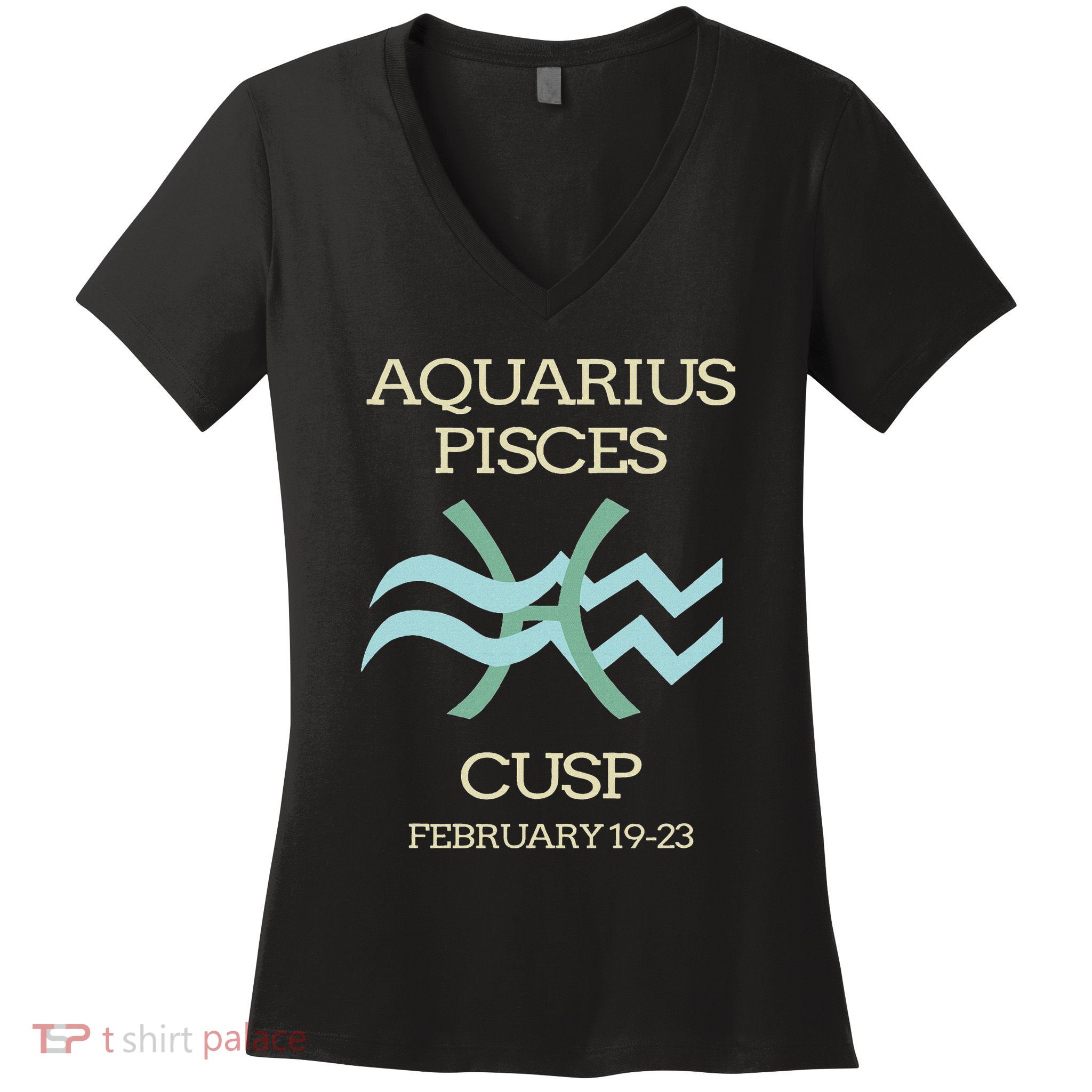 Aquarius Pisces Cusp Zodiac Horoscope Women's V-Neck T-Shirt