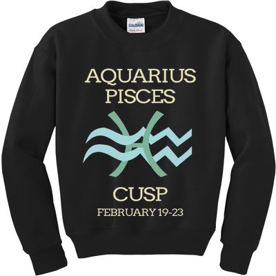 Aquarius Pisces Cusp Zodiac Horoscope Kids Sweatshirt