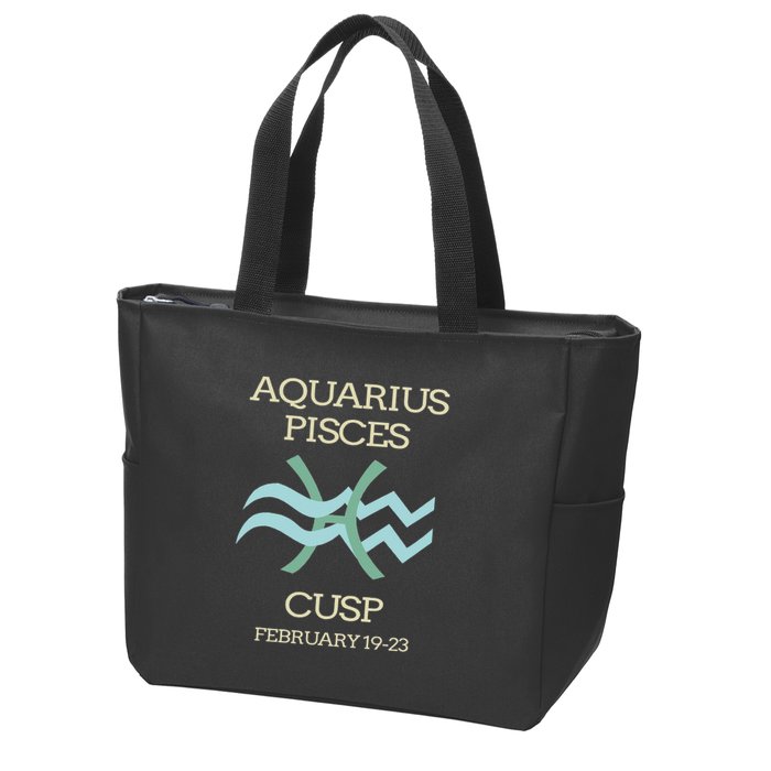 Aquarius Pisces Cusp Zodiac Horoscope Zip Tote Bag