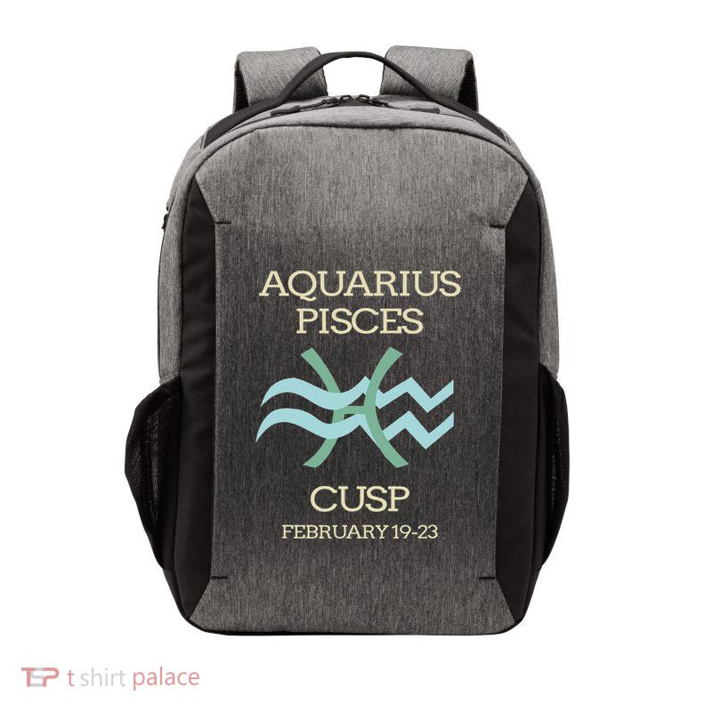 Aquarius Pisces Cusp Zodiac Horoscope Vector Backpack