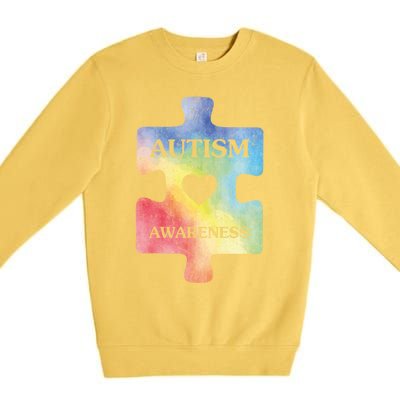 Autism Puzzle Clothing Cute Autism Awareness Funny Gift Premium Crewneck Sweatshirt