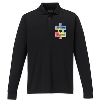 Autism Puzzle Clothing Cute Autism Awareness Funny Gift Performance Long Sleeve Polo