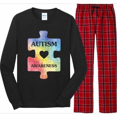 Autism Puzzle Clothing Cute Autism Awareness Funny Gift Long Sleeve Pajama Set