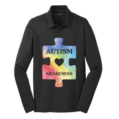 Autism Puzzle Clothing Cute Autism Awareness Funny Gift Silk Touch Performance Long Sleeve Polo