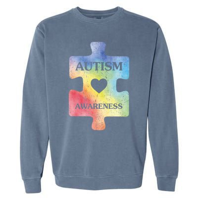 Autism Puzzle Clothing Cute Autism Awareness Funny Gift Garment-Dyed Sweatshirt