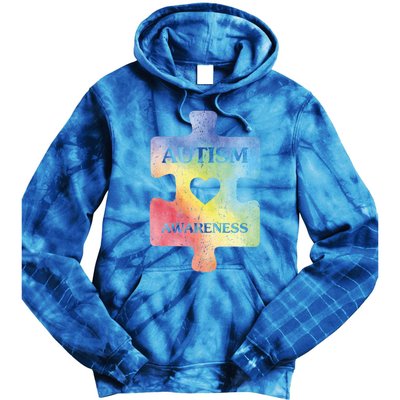 Autism Puzzle Clothing Cute Autism Awareness Funny Gift Tie Dye Hoodie