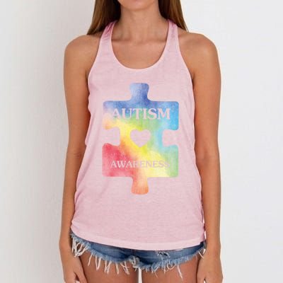 Autism Puzzle Clothing Cute Autism Awareness Funny Gift Women's Knotted Racerback Tank