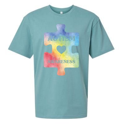 Autism Puzzle Clothing Cute Autism Awareness Funny Gift Sueded Cloud Jersey T-Shirt