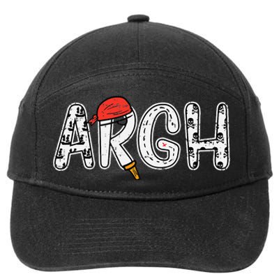 Argh Pirate Cute Halloween Costume 7-Panel Snapback Hat