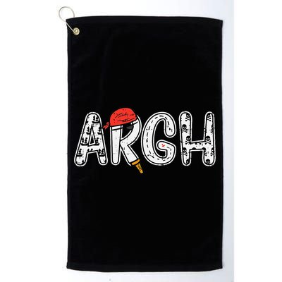 Argh Pirate Cute Halloween Costume Platinum Collection Golf Towel