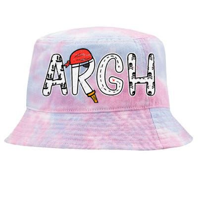 Argh Pirate Cute Halloween Costume Tie-Dyed Bucket Hat