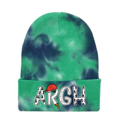 Argh Pirate Cute Halloween Costume Tie Dye 12in Knit Beanie