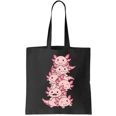Axolotl Pile Cute Animals Kawaii Anime Funny Axolotl Bag