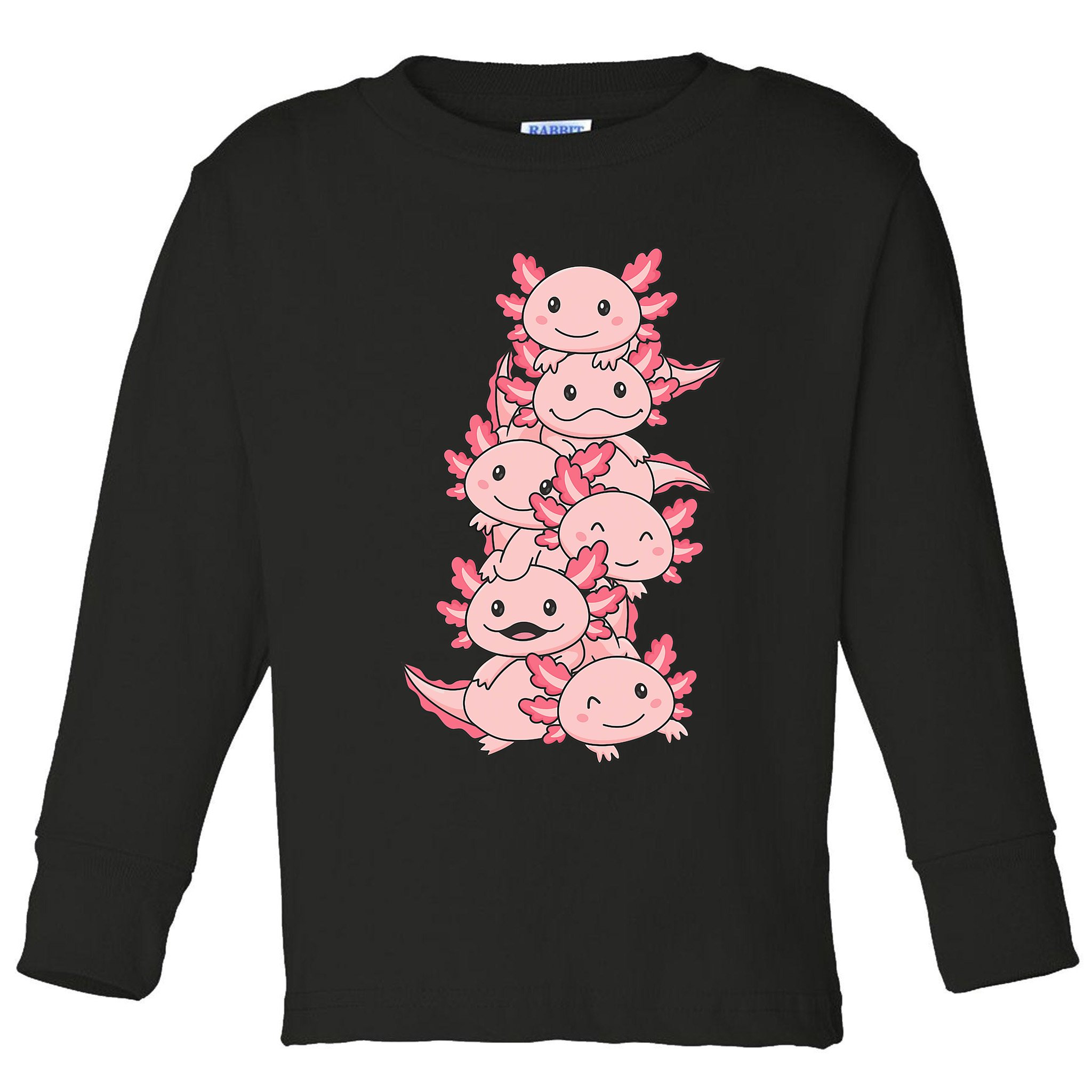 Axolotl Pile Cute Animals Kawaii Anime Funny Axolotl Toddler Long Sleeve Shirt