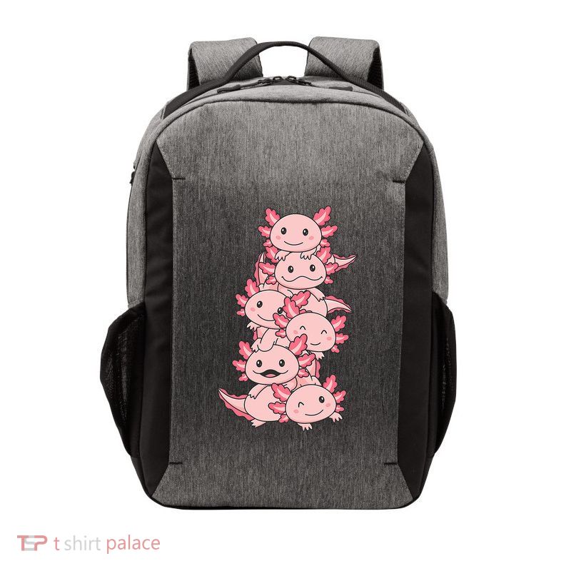 Axolotl Pile Cute Animals Kawaii Anime Funny Axolotl Vector Backpack