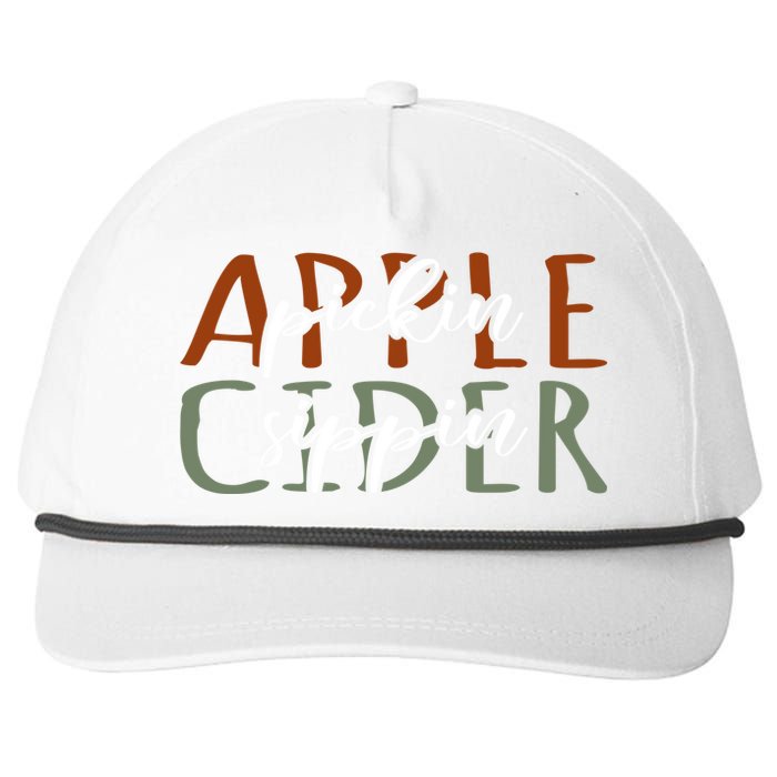 Apple Pickin Cider Sippin Apple Picking Crew Harvest Season Snapback Five-Panel Rope Hat