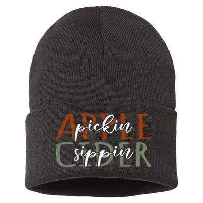 Apple Pickin Cider Sippin Apple Picking Crew Harvest Season Sustainable Knit Beanie