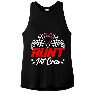 Aunt Pit Crew Birthday Party Race Car Lover Racing Family Ladies PosiCharge Tri-Blend Wicking Tank