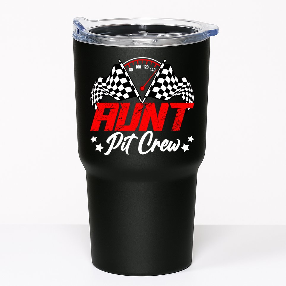 Aunt Pit Crew Birthday Party Race Car Lover Racing Family Tumbler