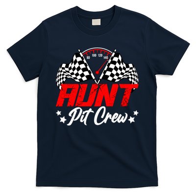 Aunt Pit Crew Birthday Party Race Car Lover Racing Family T-Shirt