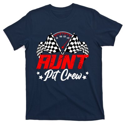 Aunt Pit Crew Birthday Party Race Car Lover Racing Family T-Shirt