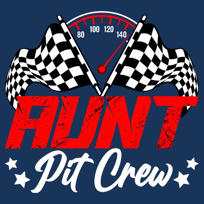 Aunt Pit Crew Birthday Party Race Car Lover Racing Family Drawstring Bag