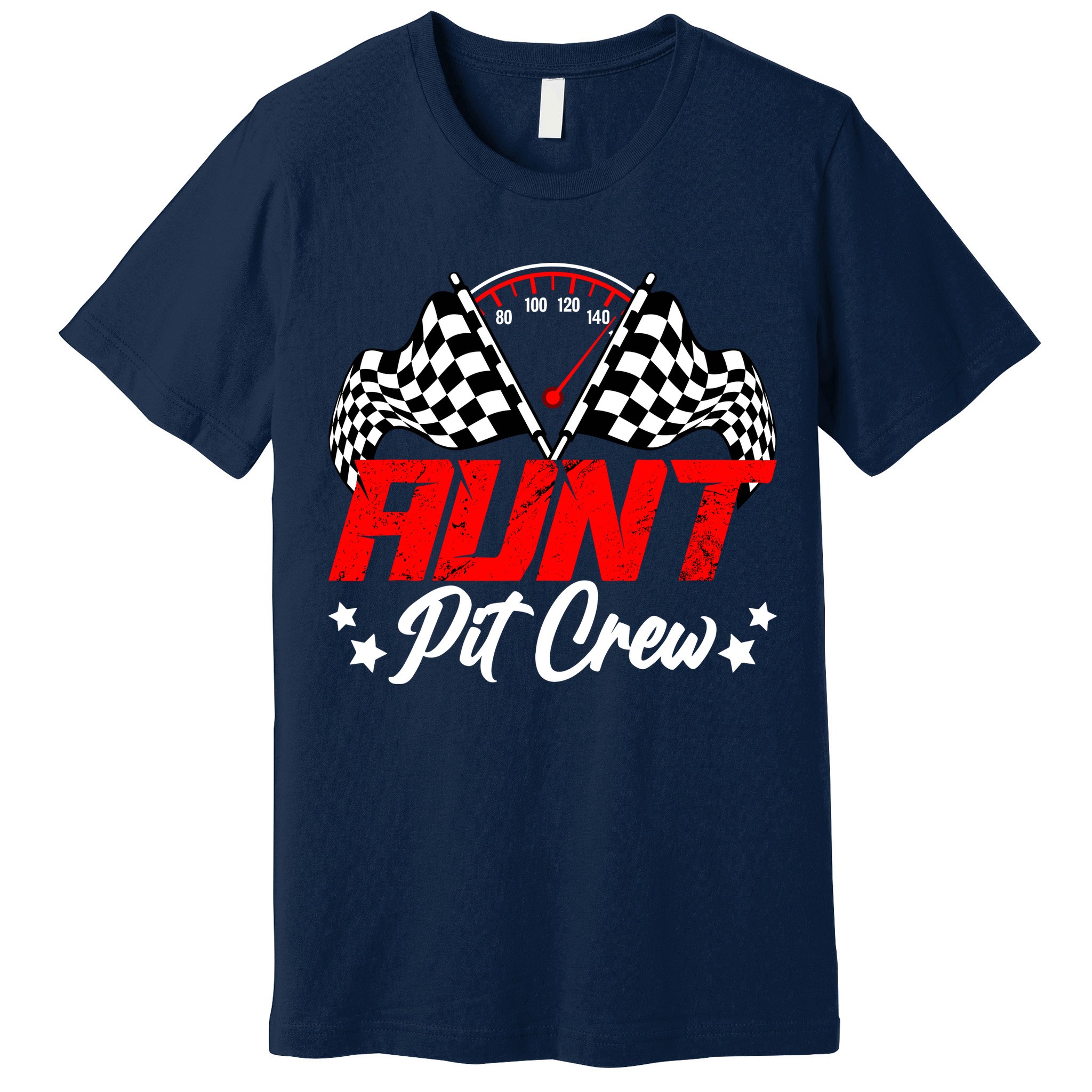 Aunt Pit Crew Birthday Party Race Car Lover Racing Family Premium T-Shirt
