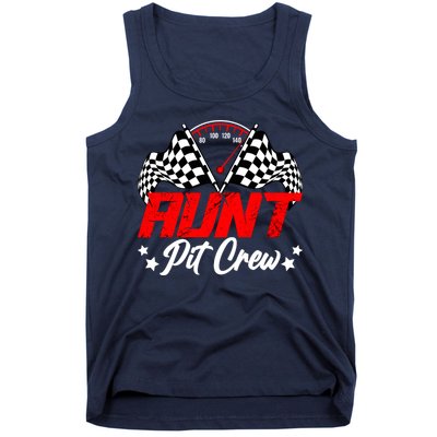 Aunt Pit Crew Birthday Party Race Car Lover Racing Family Tank Top