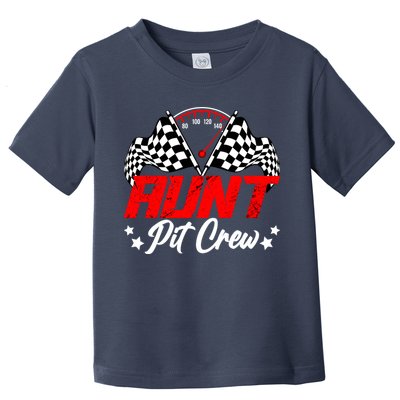 Aunt Pit Crew Birthday Party Race Car Lover Racing Family Toddler T-Shirt