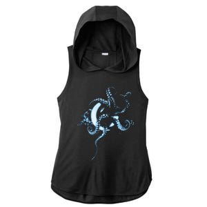 A Perfect Circle – Glowing Octopus Ladies PosiCharge Tri-Blend Wicking Draft Hoodie Tank