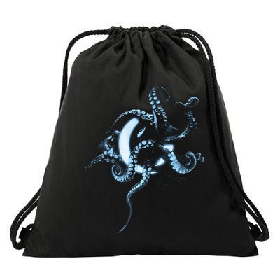 A Perfect Circle – Glowing Octopus Drawstring Bag