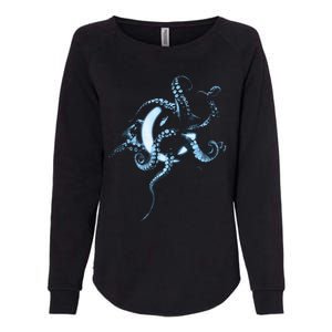 A Perfect Circle – Glowing Octopus Womens California Wash Sweatshirt