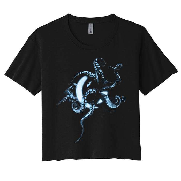 A Perfect Circle – Glowing Octopus Women's Crop Top Tee