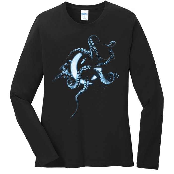 A Perfect Circle – Glowing Octopus Ladies Long Sleeve Shirt