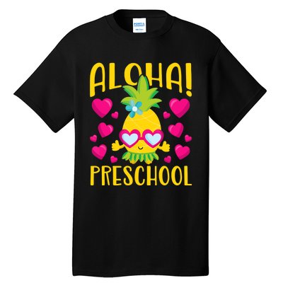 Aloha Preschool Cute Pineapple Student Teacher Tall T-Shirt