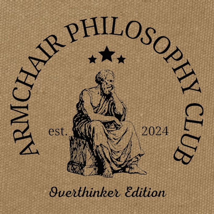Armchair Philosophy Club Cotton Canvas Backpack