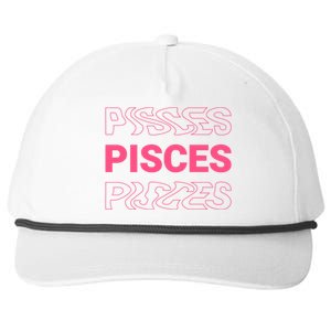 Aesthetic Pisces Cool Astrology Horoscope Cool Gift Snapback Five-Panel Rope Hat