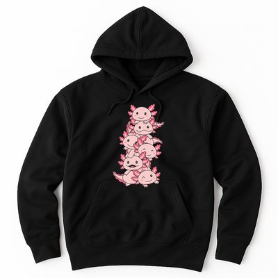 Axolotl Pile Cute Animals Kawaii Anime Hoodie