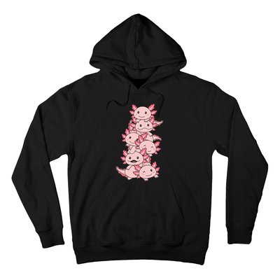 Axolotl Pile Cute Animals Kawaii Anime Hoodie